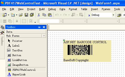 EaseSoft PDF417 Barcode .Net Control support printing and images output